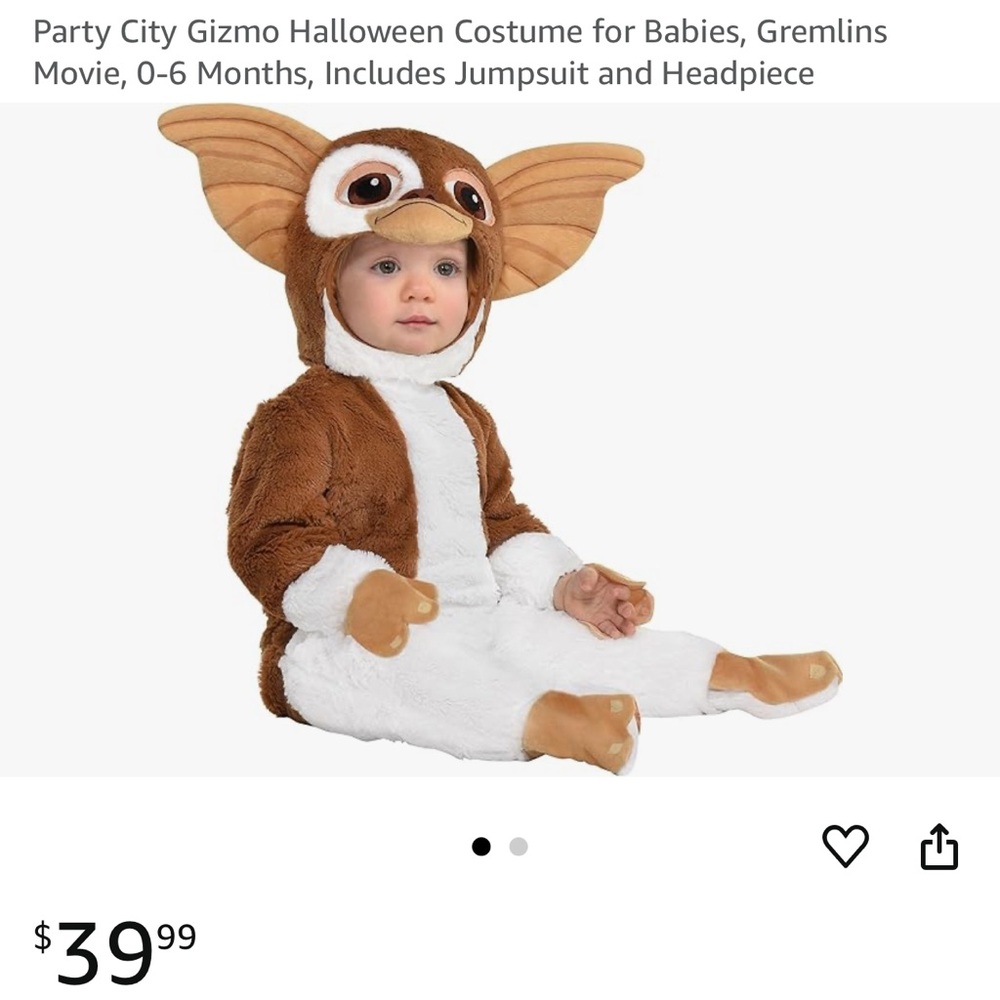 Gremlins Gizmo infant costume